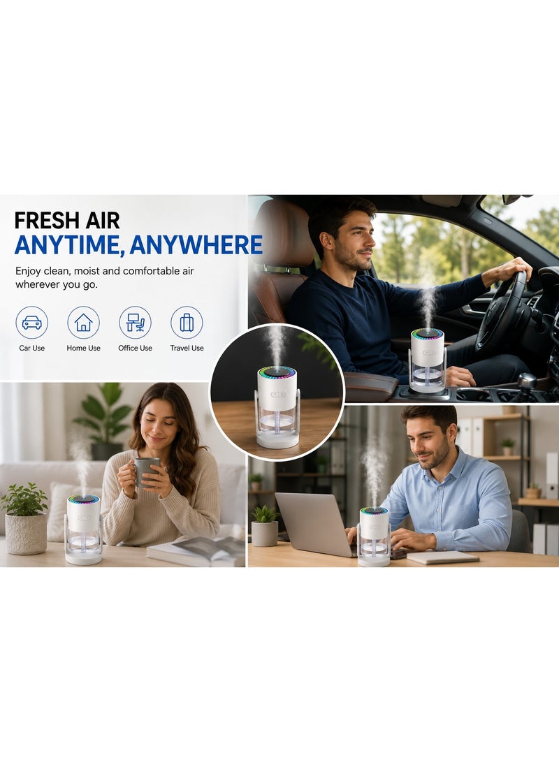 An air humidifier and aroma diffuser that revitalizes your space with colorful ambient lighting; an ideal humidifier for home, office, and car. - Image 1