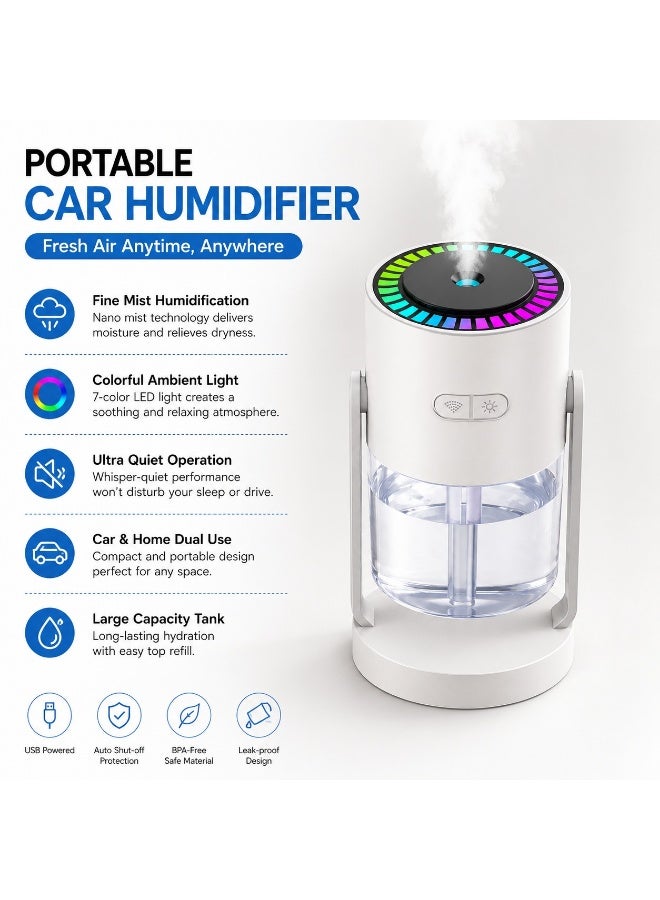 An air humidifier and aroma diffuser that revitalizes your space with colorful ambient lighting; an ideal humidifier for home, office, and car. - Image 4