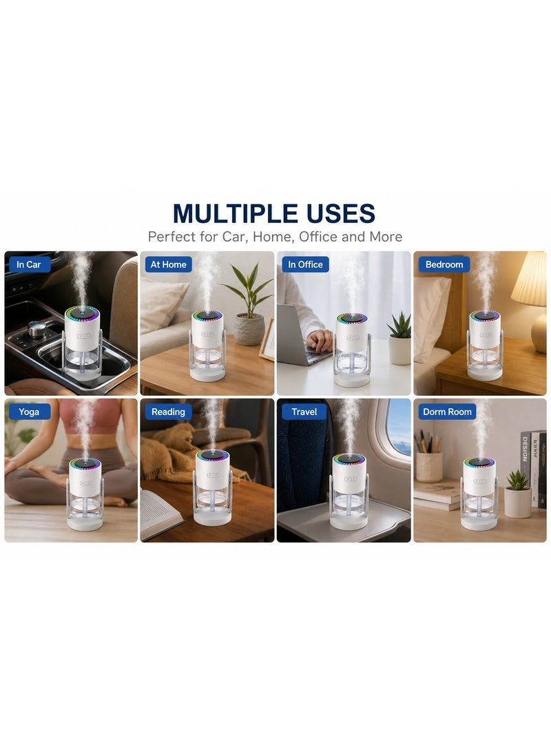 An air humidifier and aroma diffuser that revitalizes your space with colorful ambient lighting; an ideal humidifier for home, office, and car. - Image 3
