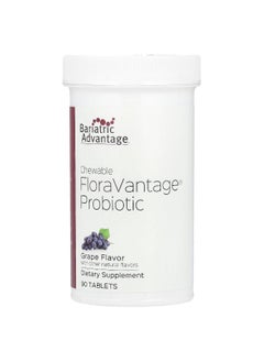 Bariatric Advantage Bariatric Advantage, Chewable FloraVantage Probiotic, Grape, 90 Tablets  - Image 1