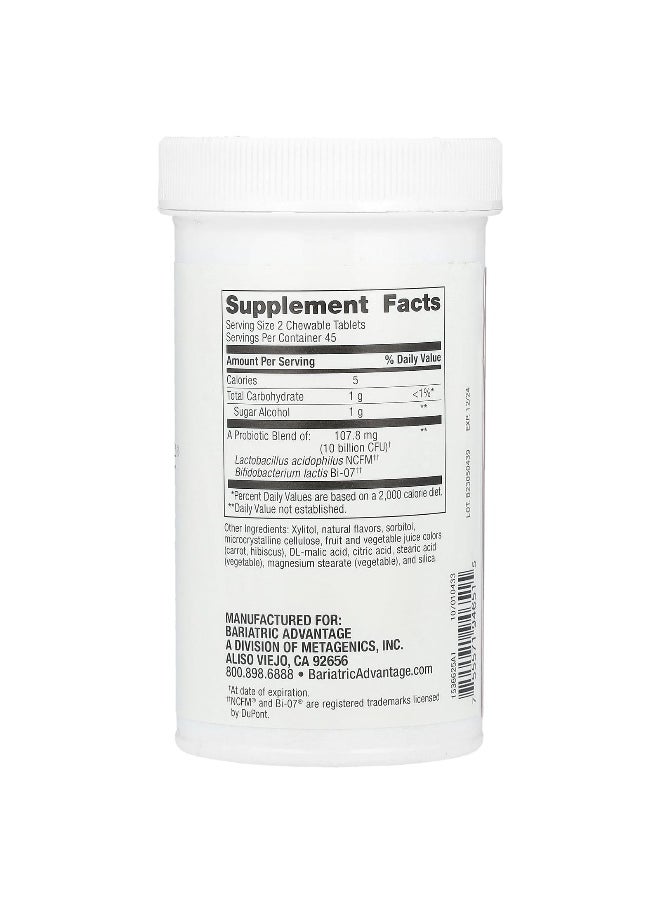 Bariatric Advantage - Bariatric Advantage, Chewable FloraVantage Probiotic, Grape, 90 Tablets - Image 1