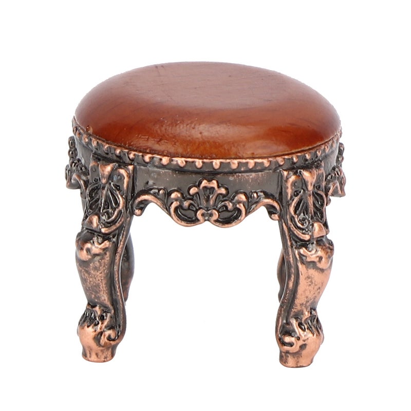 1:12 Dollhouse Miniature Simulated Round Stool Mini Furniture Model Toy AccessoryRound Stool - Image 1