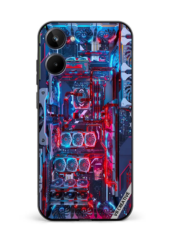 VR CREATIVE Protective Case Cover For Realme 10 Cpu Board Design Multicolour - Image 1