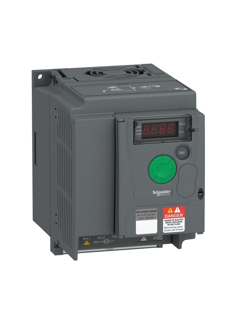 Schneider VFD Altivar 310_ variable speed drive ATV310 - 1.5 kW - 2 hp - 380...460 V - 3 phase_ [ATV310HU15N4E]