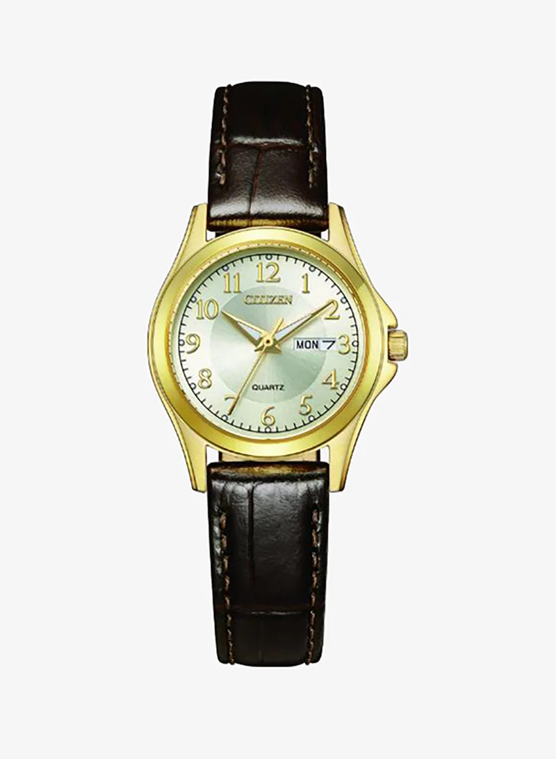 Citizen Women's Ladies  Brown Leather Strap - EQ0612-07A