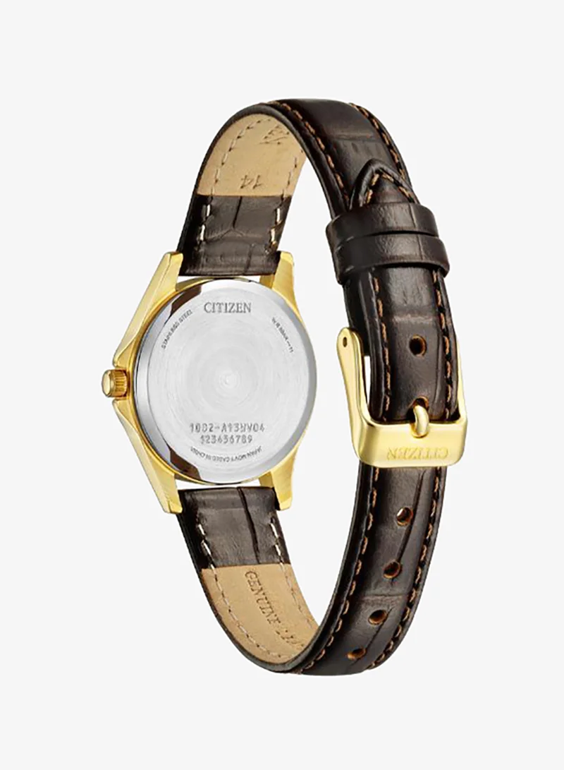 Citizen  Women's Ladies  Brown Leather Strap - EQ0612-07A for Women | Best Price UAE