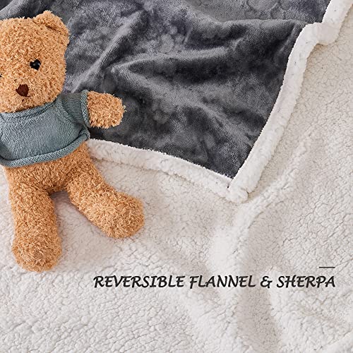 Qeils Dog Blankets for Large Dogs - Waterproof Cat Blanket Washable - Sherpa Fleece Puppy Blanket, Soft Plush Reversible Throw Protector for Bed Couch Car Sofa, 60"X80", Dark Grey - Image 4