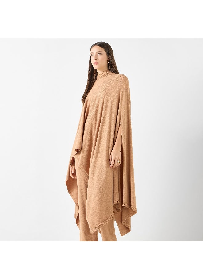 Iconic Iconic Asymmetric Cape with High Neck  - Image 3