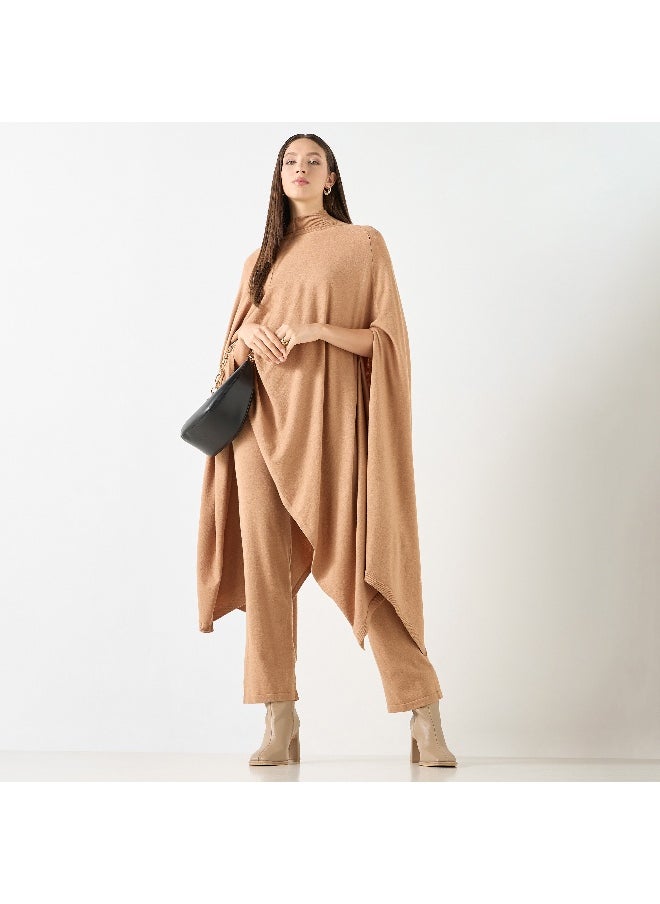 Iconic Iconic Asymmetric Cape with High Neck  - Image 2