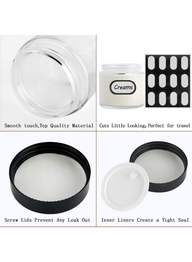 Devinez Multipurpose (Pack of 2) Frosted Glass Empty Jar/Container with Black Cap, 50 Gms, for Beauty, Cream, Blends, Skin Care, Hair Care, Travel, Toners, Cosmetic & DIY - Image 5