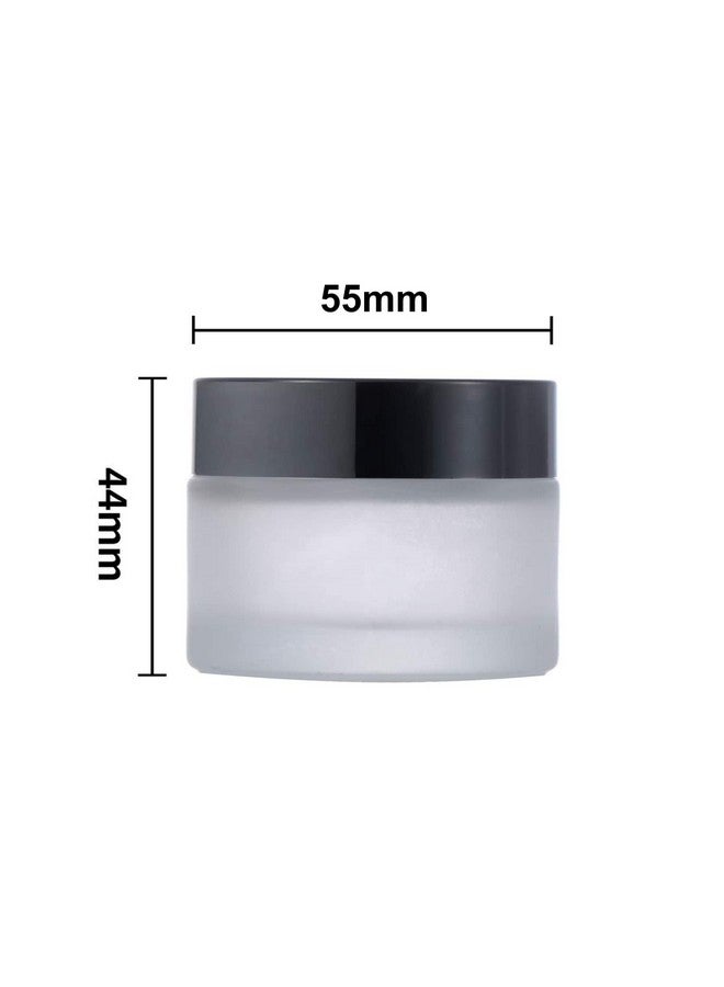 Devinez Multipurpose (Pack of 2) Frosted Glass Empty Jar/Container with Black Cap, 50 Gms, for Beauty, Cream, Blends, Skin Care, Hair Care, Travel, Toners, Cosmetic & DIY - Image 3
