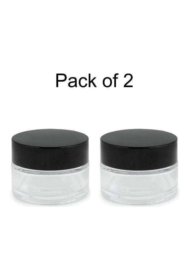 Devinez Multipurpose (Pack of 2) Frosted Glass Empty Jar/Container with Black Cap, 50 Gms, for Beauty, Cream, Blends, Skin Care, Hair Care, Travel, Toners, Cosmetic & DIY - Image 2