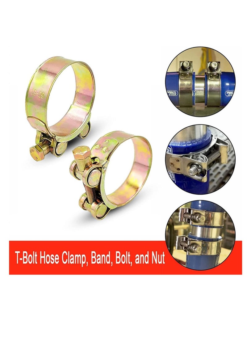 عباسلي مشبك خرطوم على شكل T-Bolt مطلي بالزنك - Image 3