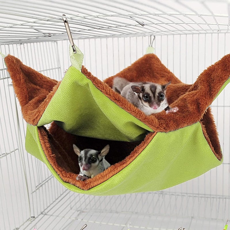 EWUHRY Pet Cage Hammock, Bunkbed Hanging Hammock for Small Animal Hideout - Sugar Glider, Ferret, Squirrel, Guinea Pig - Image 3