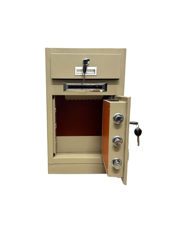 خزنة أمان رقمية فاخرة مقاومة للحريق مع لوحة أرقام إلكترونية وقفل ومفتاح مادي مقاس 70*42*38سم - Image 2