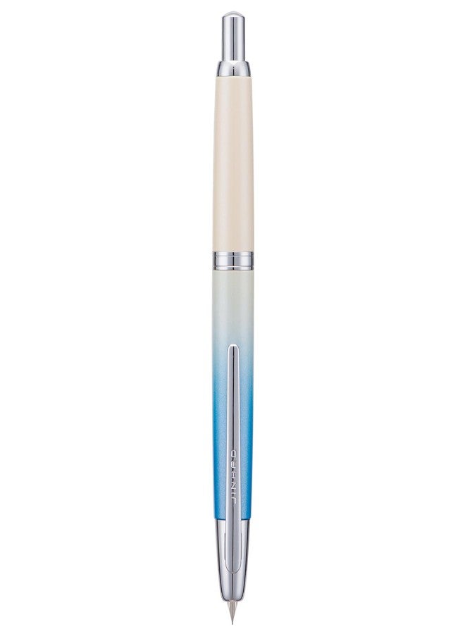 Wikult Jinhao 10 Press Fountain Pen with Box, Gradient Blue Retractable Fine Nib with Ink Converter Limited Edition Set (Silver Clip) - Image 2