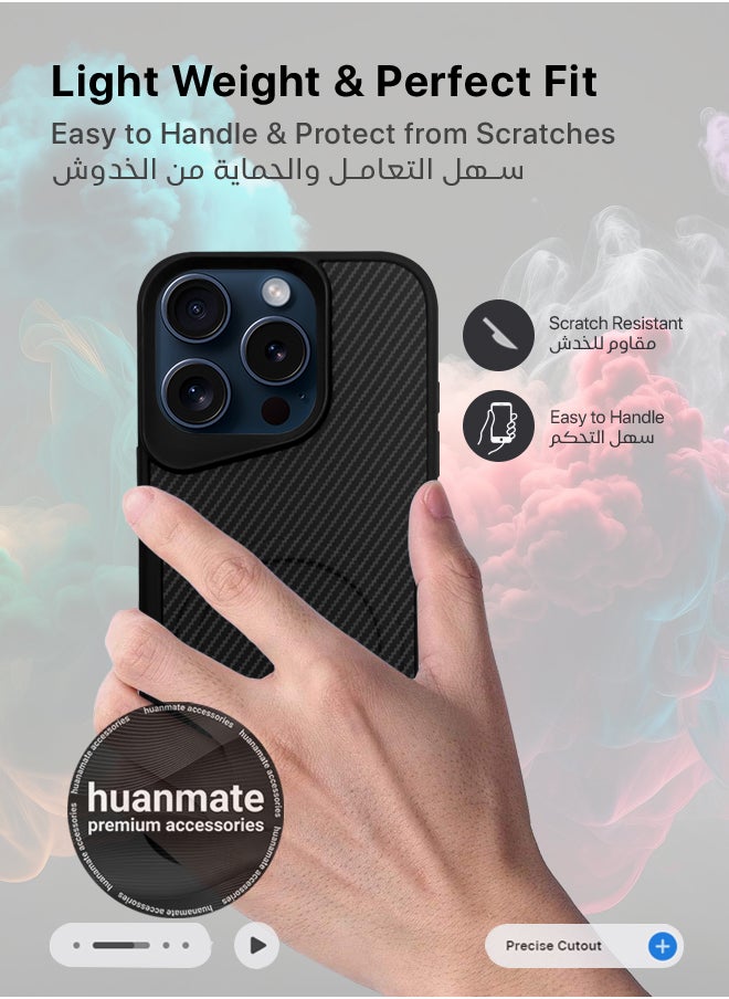 huanmate - Apple iPhone 16 Pro Max MagSafe Case Black- High Quality Strong Magnet, Wireless Charging Compatible, Shockproof Protection, Ultra Slim Anti-Scratch Magnetic Cover for Apple iPhone 16 Pro Max - Image 1