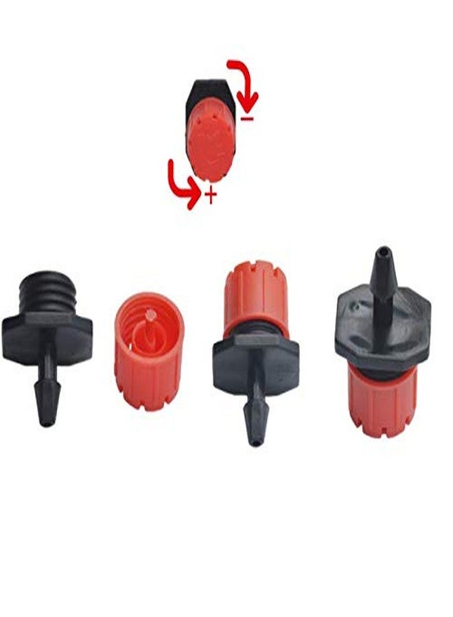 لاسوم مجموعة لاسوم من 50 قطعة من قطارات الري القابلة للتعديل، مزودة بفوهات 1/4 بوصة، نظام ري بالتنقيط للنباتات، مناسبة لحدائق الخضراوات، وأحواض الزهور، والمروج، وحدائق الأعشاب. - Image 3