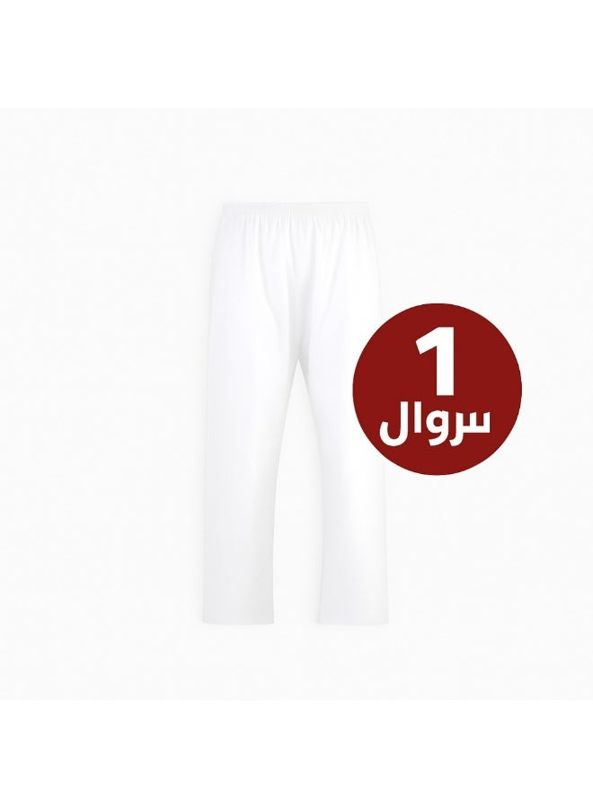 Lebbson Men's White Long Underwear without Seat(35% Cotton, 65% Polyester) - Image 1