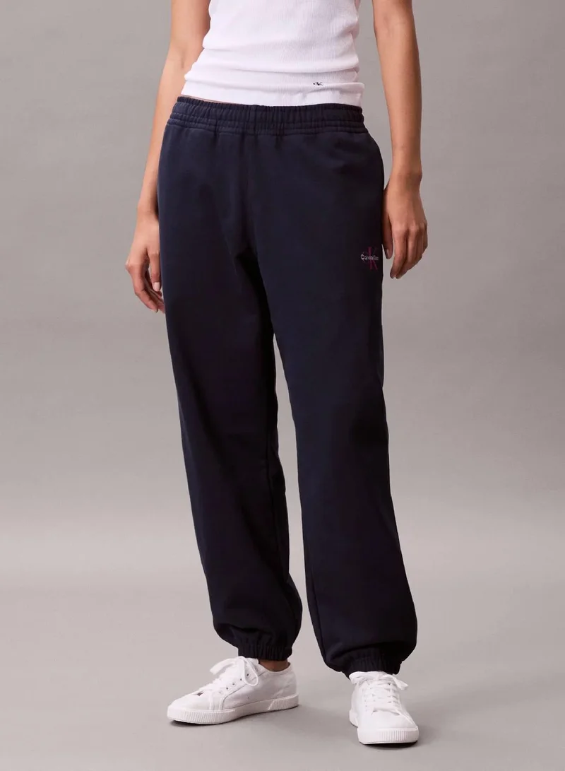 Calvin Klein Jeans Dark Sapphire Monogram Logo French Terry Jogger for Women | Best Price UAE