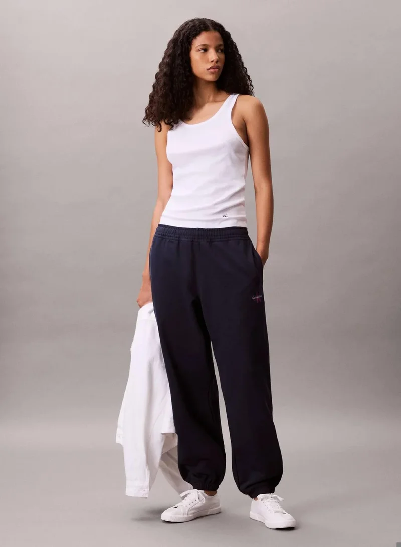 Calvin Klein Jeans Dark Sapphire Monogram Logo French Terry Jogger for Women | Best Price UAE