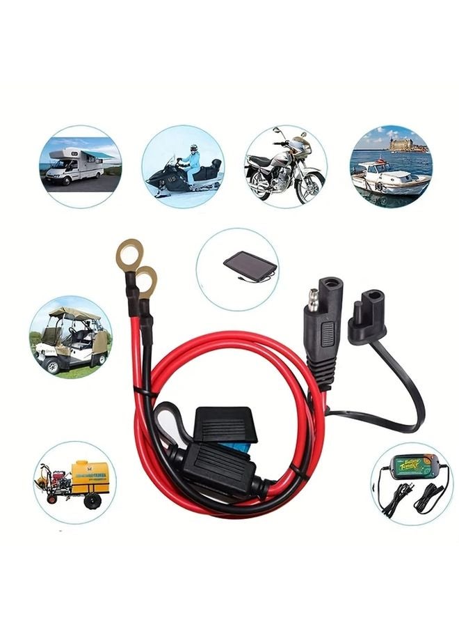 كابل توصيل بطارية SAE 23 62 بوصة مع صندوق فيوز ومحطات حلقة O - Image 5