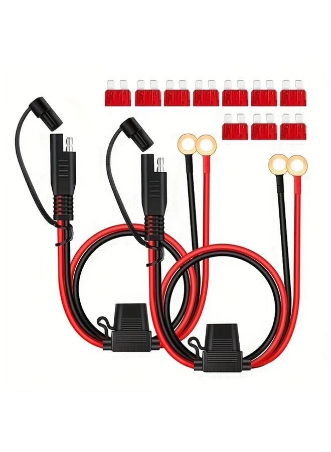 كابل توصيل بطارية SAE 23 62 بوصة مع صندوق فيوز ومحطات حلقة O - Image 4
