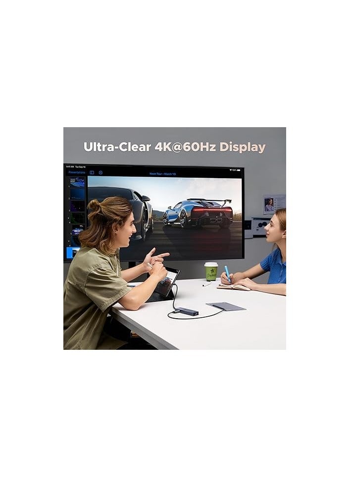 Ugreen Revodok 6 in 1 USB C Hub Gigabit Ethernet Adapter with 4K 60Hz HDMI, 100W PD Charging, 10Gbps USB A&C 3.2 Data Ports Compatible with Mac M1, M2, M3, iPad, iPhone 15 Pro/Pro Max, Steam Deck - Image 3