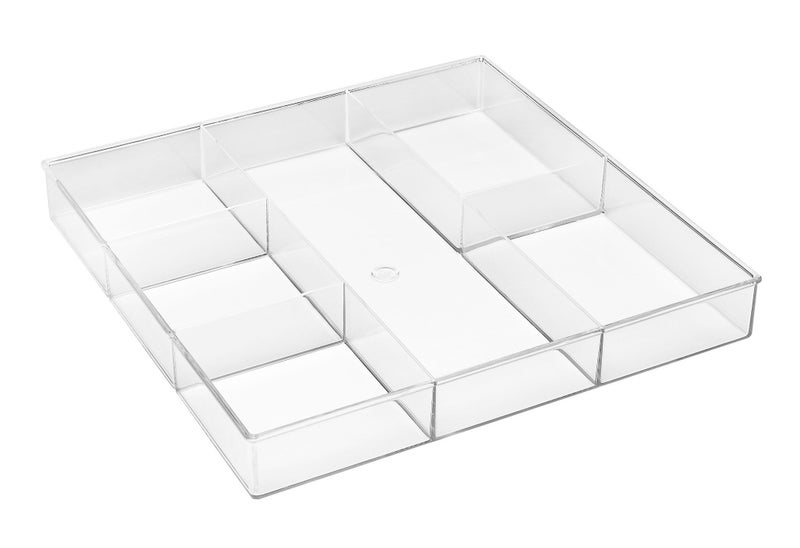 Whitmor 6-Section Clear Drawer Organizer - Image 1
