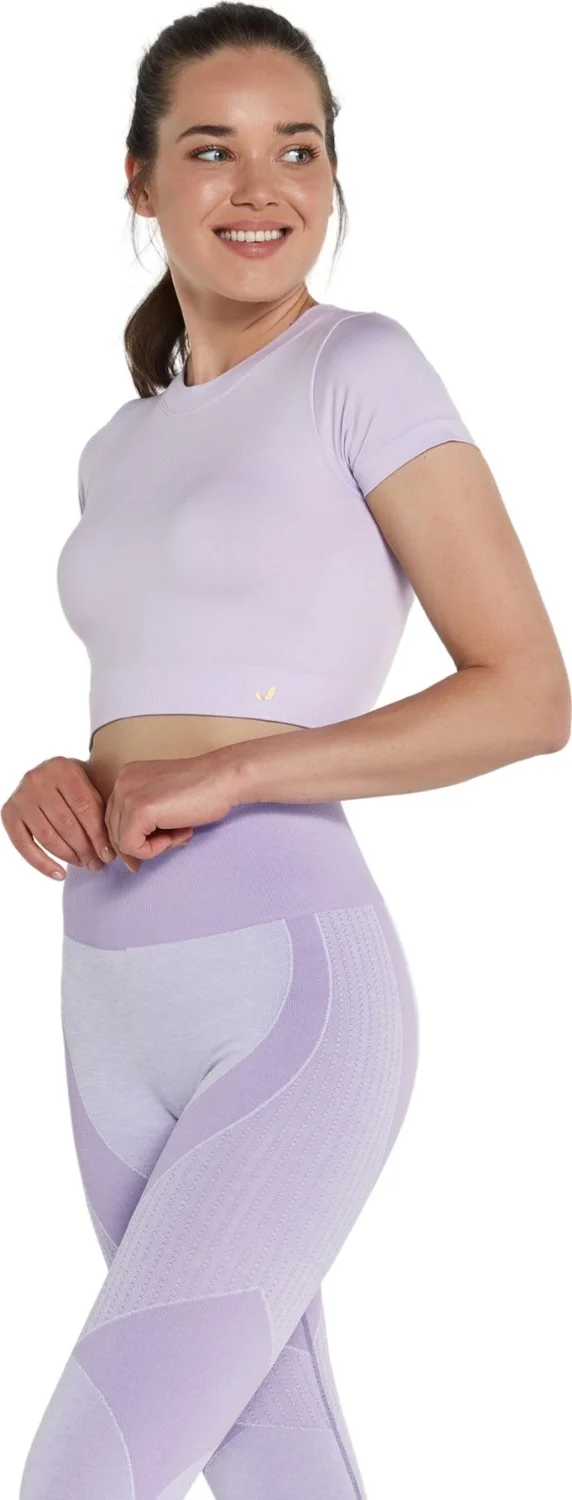Jerf Captiva Soft Textured & Stretchy Crop Top Purple