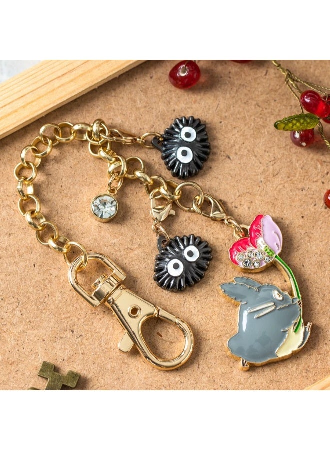 Studio Ghibli My Neighbor Totoro Metal Keychain –large totoro flower - Image 2