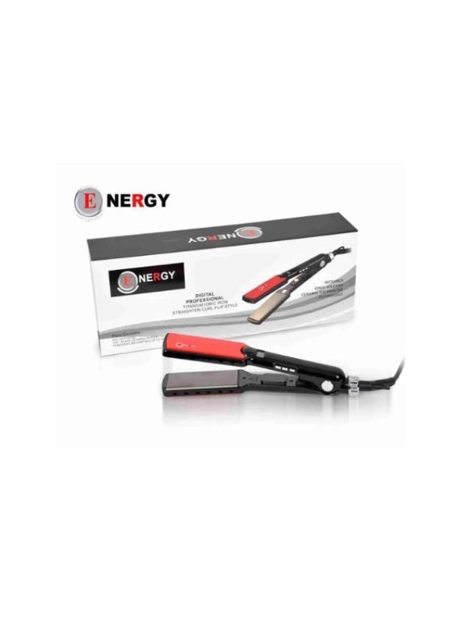 إينرجي مملس الشعر الاحترافي الرقمي من اينرجي (ENERGY) - تمليس، تجعيد، وتصفيف بتقنية التيتانيوم والأيونات