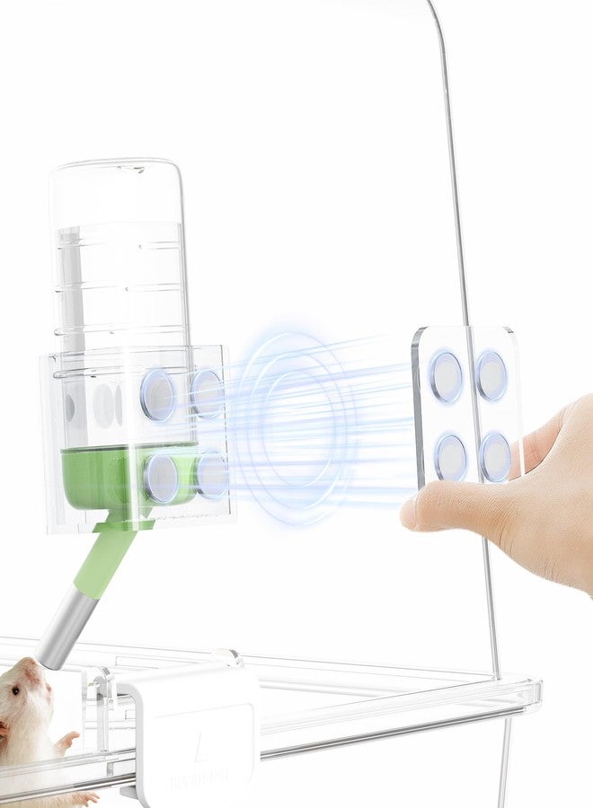 BUCATSTATE Hamster Water Bottles Holder with Magnetic, Drop-Resistant Water Bottle Stand with Adjustable Height, Fits Bottles up to Dia 2 inches, for Hamsters Small Pets (Only Water Bottle Holder) - Image 1