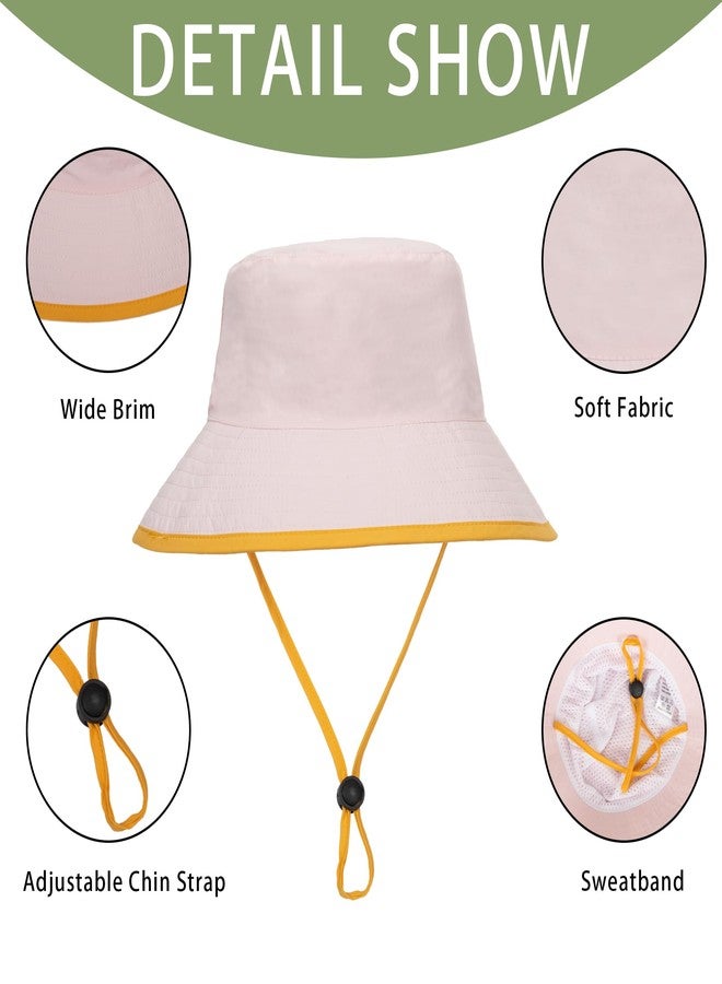 CaySep Kids-Girls-Summer-Sun-Hat Outdoor-UV-Protection-Mesh-Fishing-Hat Quick-Drying Wide Brim Beach Hats (1-2Years) - Image 4