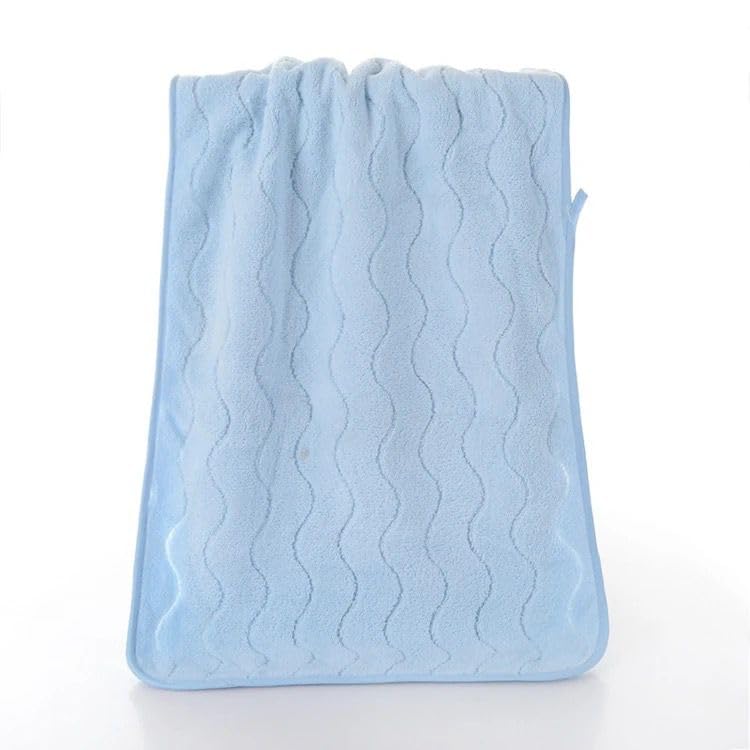 Reexplore Super Absorber Light Weight Microfiber Bathing Towel Soft Quick Dry Bath Towel for Men & Women (27.5 x 55 inch/70 x 140cm) 350 GSM (Blue) - Image 2