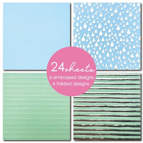 Desecraft Embossing Foil Pastel12x12 Paper Pad Pack Scrapbook Cardstock Decorative Paper for Card Making Journaling Planner Origami Scrapbook Paper Scrapbooking Supplies - Image 4