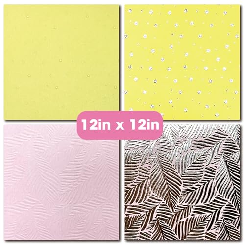 Desecraft Embossing Foil Pastel12x12 Paper Pad Pack Scrapbook Cardstock Decorative Paper for Card Making Journaling Planner Origami Scrapbook Paper Scrapbooking Supplies - Image 2