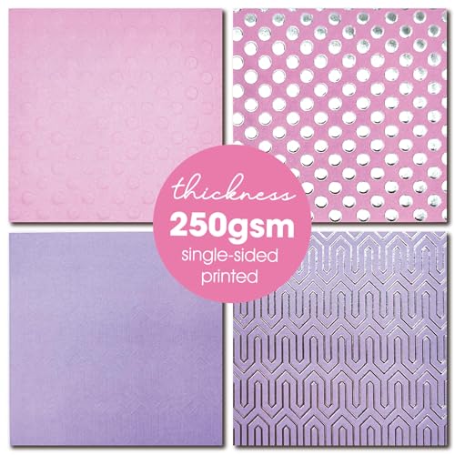 Desecraft Embossing Foil Pastel12x12 Paper Pad Pack Scrapbook Cardstock Decorative Paper for Card Making Journaling Planner Origami Scrapbook Paper Scrapbooking Supplies - Image 3