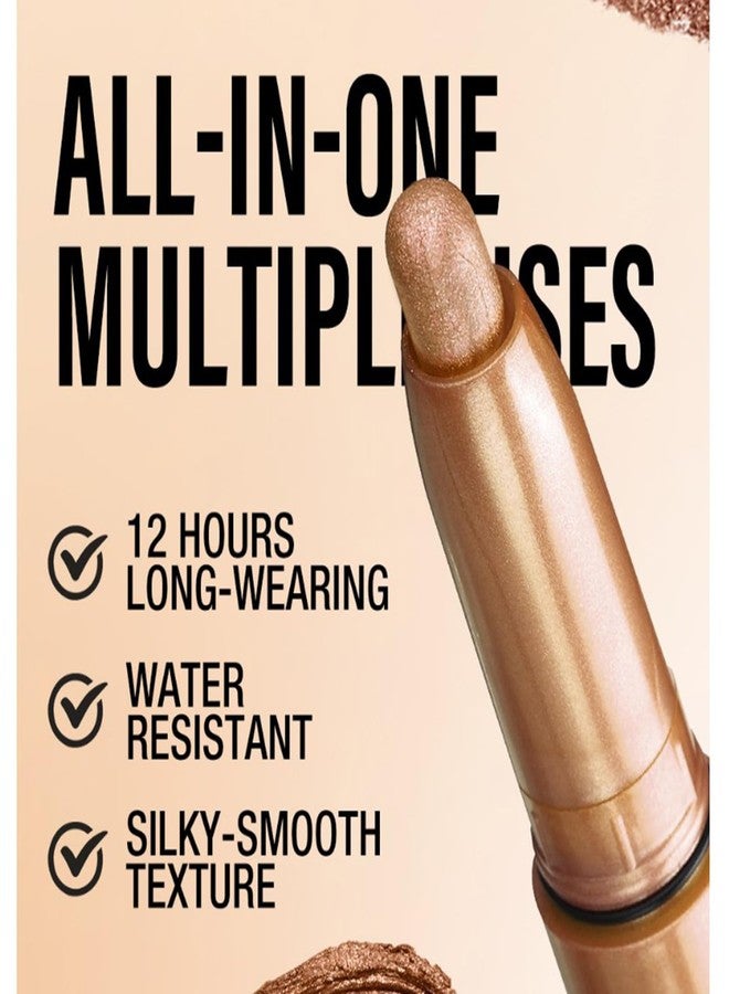 RoseFlower 6 Colors Glitter Eyeshadow Stick Colorful Set, Waterproof Eye Shadow Sticks, Cream Eyeshadow Pencil Makeup Set, High Pigmented Waterproof & Long Lasting Contour Stick, EyeLiner Makeup for Women - Image 4