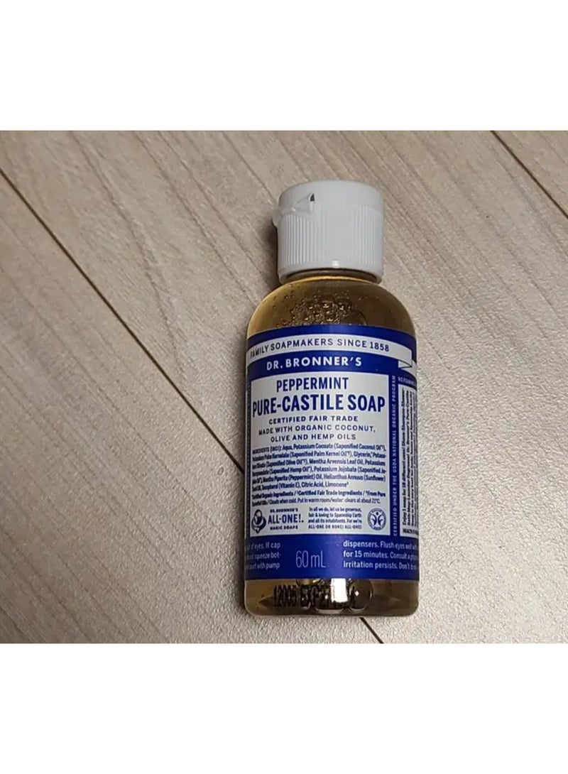 Dr. Bronner's All-One Magic Soap Peppermint 60ml - Image 2
