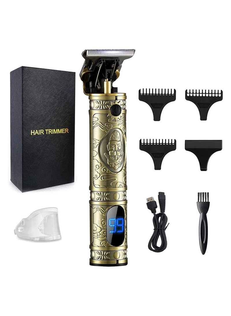 Professional Mens Hair Clippers Zero Gapped Cordless Hair Trimmer Professional Haircut & Grooming Kit for Men Rechargeable LED Display - Image 1