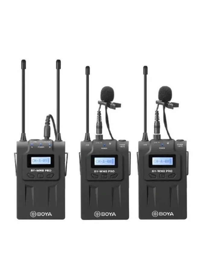 BOYA BOYA RX8 Pro Dual Wireless Lavalier Microphone System – Camera Mount Compatible with DSLR/Mirrorless – BY-WM8 Pro Series  - Image 1