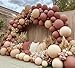 HIBAOpati Boho Balloons Pink Nude Balloon Garland Double Stuffed Matte Cream Dusty Rose Balloon Arch Kit for Birthday Baby Showers Wedding Bridal Baptism Love Party Decorations - Image 2
