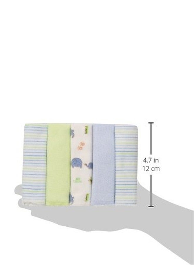 Spasilk Washcloth Wipes Set for Newborn Boys and Girls, Soft Terry Washcloth Set, Pack of 10, Blue Elephants - Image 3