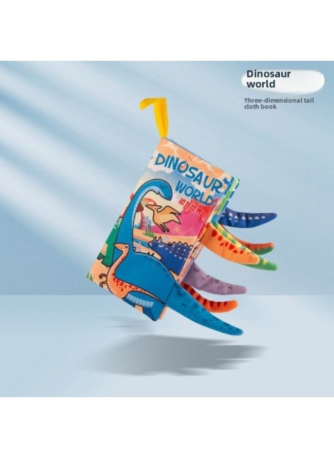 Cartoon Panda Children's Enlightenment Early Education Simulation Animal Touch Book Tear-proof Children's Educational Cognitive Picture Book-Color:Dinosaur World (6 Pages And 12 Sides)  - Image 1
