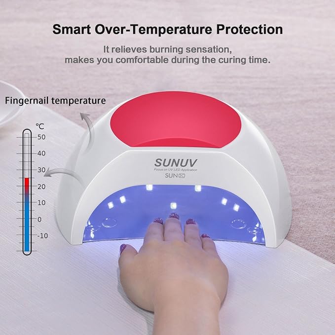 SUNUV UV Nail Lamp 48W Professional UV Light for Gel Nails with Timer and Sensor Manicure and Pedicure Nail Art Tools for Home and Salon - Image 4