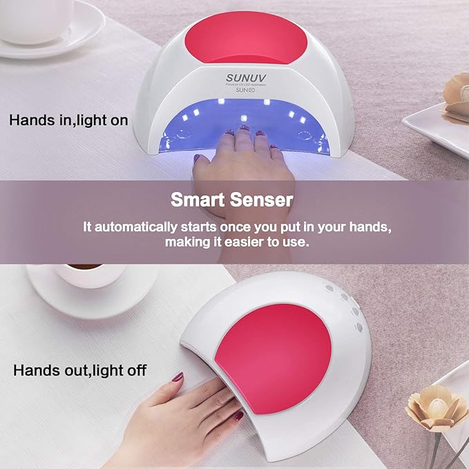 SUNUV UV Nail Lamp 48W Professional UV Light for Gel Nails with Timer and Sensor Manicure and Pedicure Nail Art Tools for Home and Salon - Image 2