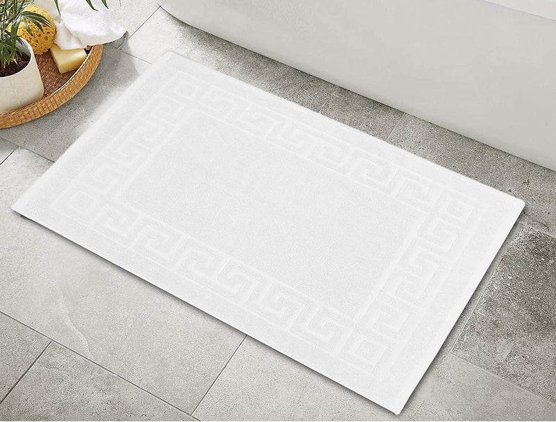 AYUS 780 GSM Pure Cotton Bath/Door Mat Luxury Hotel & Spa Quality, Ringspun Cotton, Maximum Softness & Absorbency 30 x 20 (in Inches)/(51 x 76 cm)(White) - Image 1