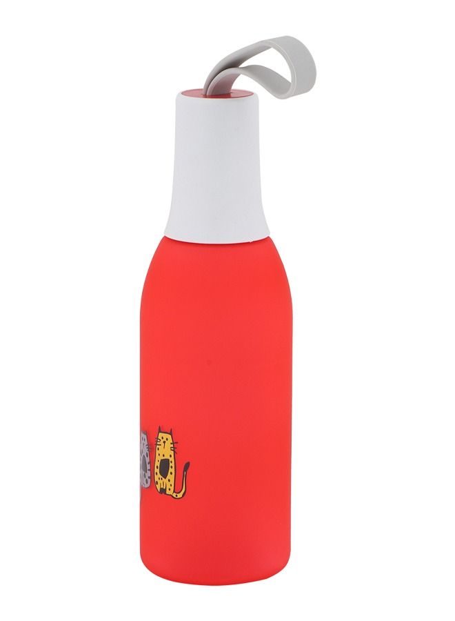 Biggdesign Cats Design Water Bottle 650 ML Red - Image 2