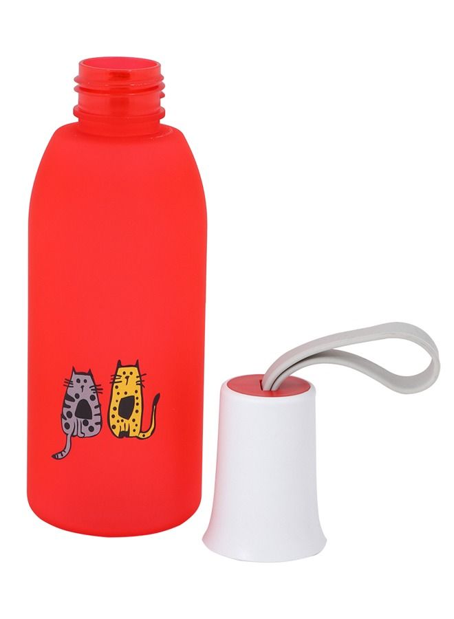 Biggdesign Cats Design Water Bottle 650 ML Red - Image 3
